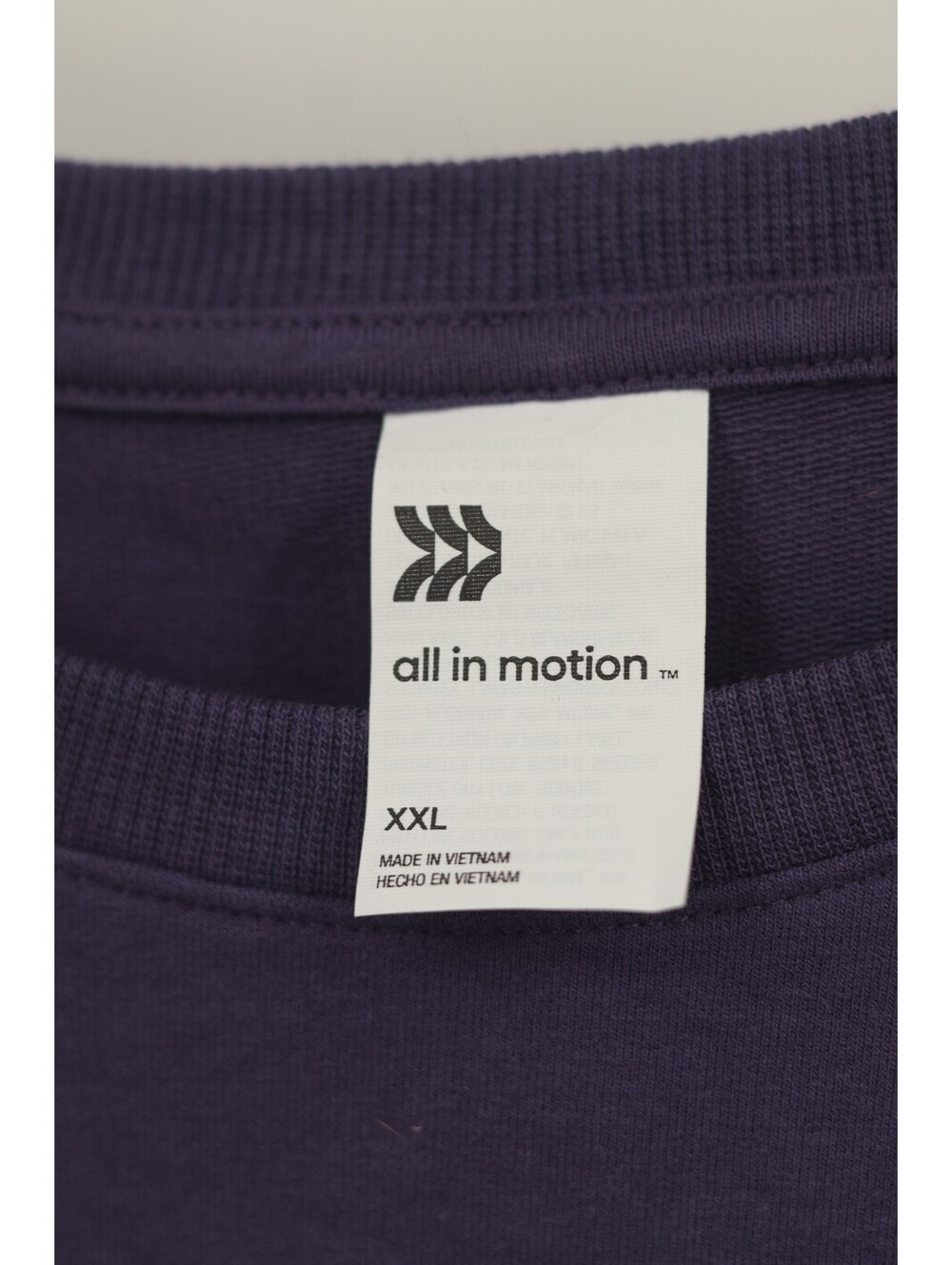 All in Motion Womens XXL Purple French Terry Crewneck Pullover Sweatshirt - Picture 4 of 5